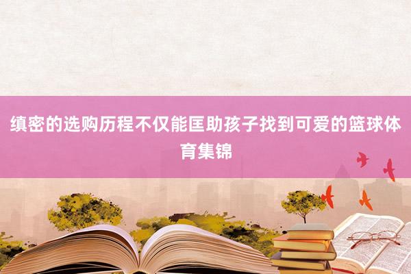 缜密的选购历程不仅能匡助孩子找到可爱的篮球体育集锦