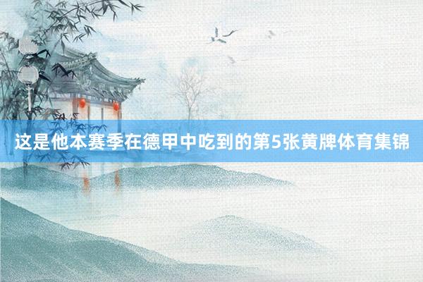 这是他本赛季在德甲中吃到的第5张黄牌体育集锦