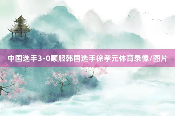 中国选手3-0顺服韩国选手徐孝元体育录像/图片
