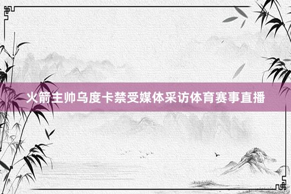 火箭主帅乌度卡禁受媒体采访体育赛事直播