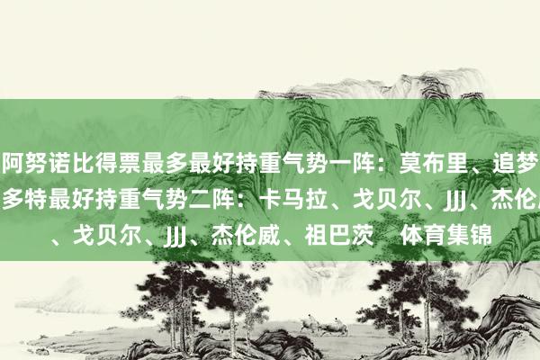 阿努诺比得票最多最好持重气势一阵：莫布里、追梦、丹尼尔斯、阿门、多特最好持重气势二阵：卡马拉、戈贝尔、JJJ、杰伦威、祖巴茨    体育集锦