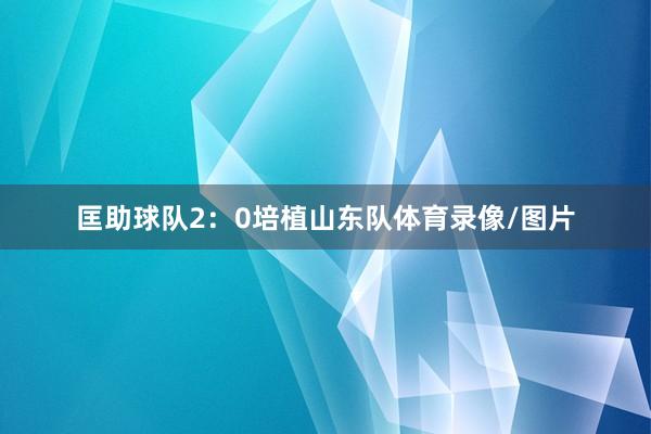 匡助球队2:0培植山东队体育录像/图片