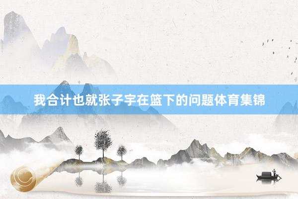 我合计也就张子宇在篮下的问题体育集锦