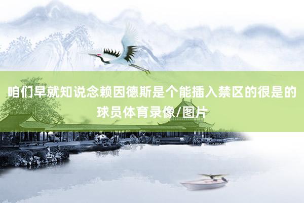 咱们早就知说念赖因德斯是个能插入禁区的很是的球员体育录像/图片