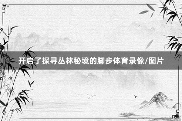 开启了探寻丛林秘境的脚步体育录像/图片