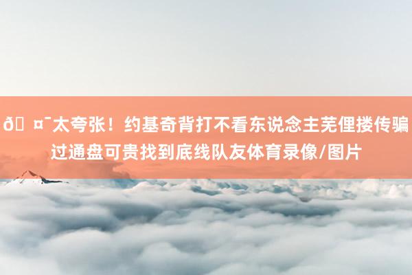 🤯太夸张！约基奇背打不看东说念主芜俚搂传骗过通盘可贵找到底线队友体育录像/图片