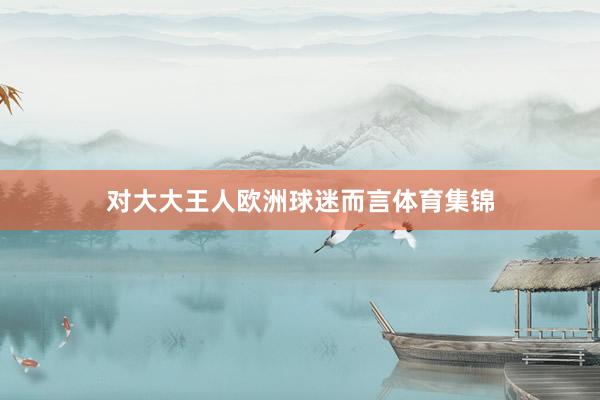 对大大王人欧洲球迷而言体育集锦
