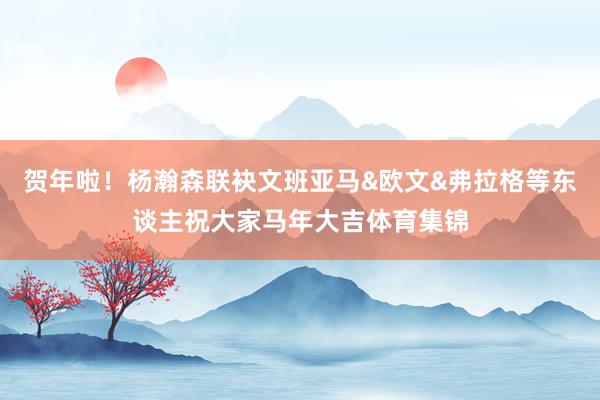 贺年啦！杨瀚森联袂文班亚马&欧文&弗拉格等东谈主祝大家马年大吉体育集锦